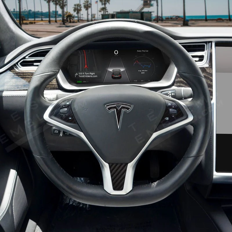 3M Carbon Fiber Tesla Steering Wheel Wrap | Model S