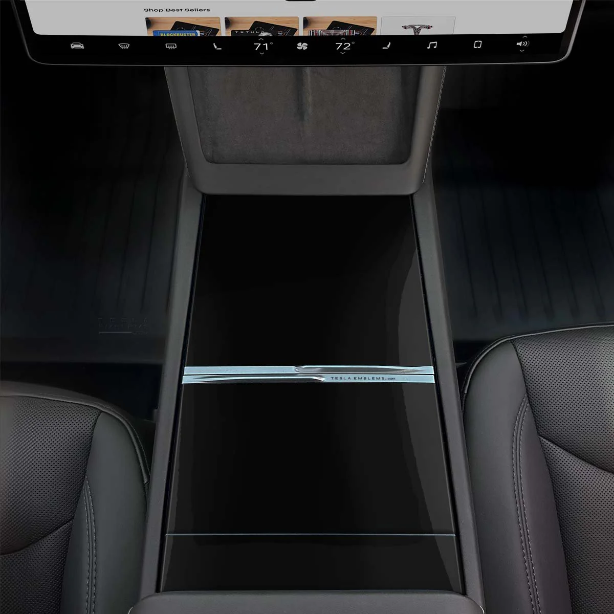 3M Gloss Black | Tesla Center Console Wrap Kit | Model Y 2026