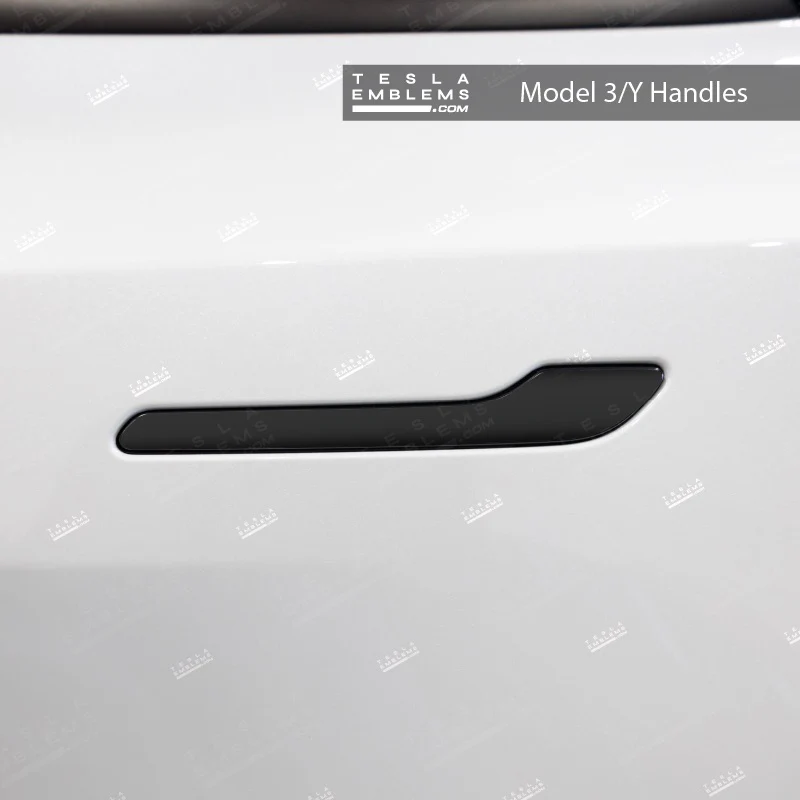 3M Satin Black Tesla Door Handle Decals (4pcs)