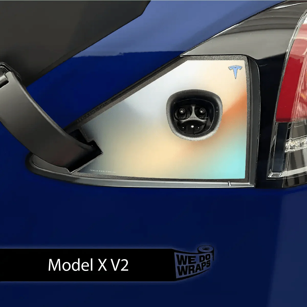 Beachy Gradient Tesla Charge Port Wrap | Model X