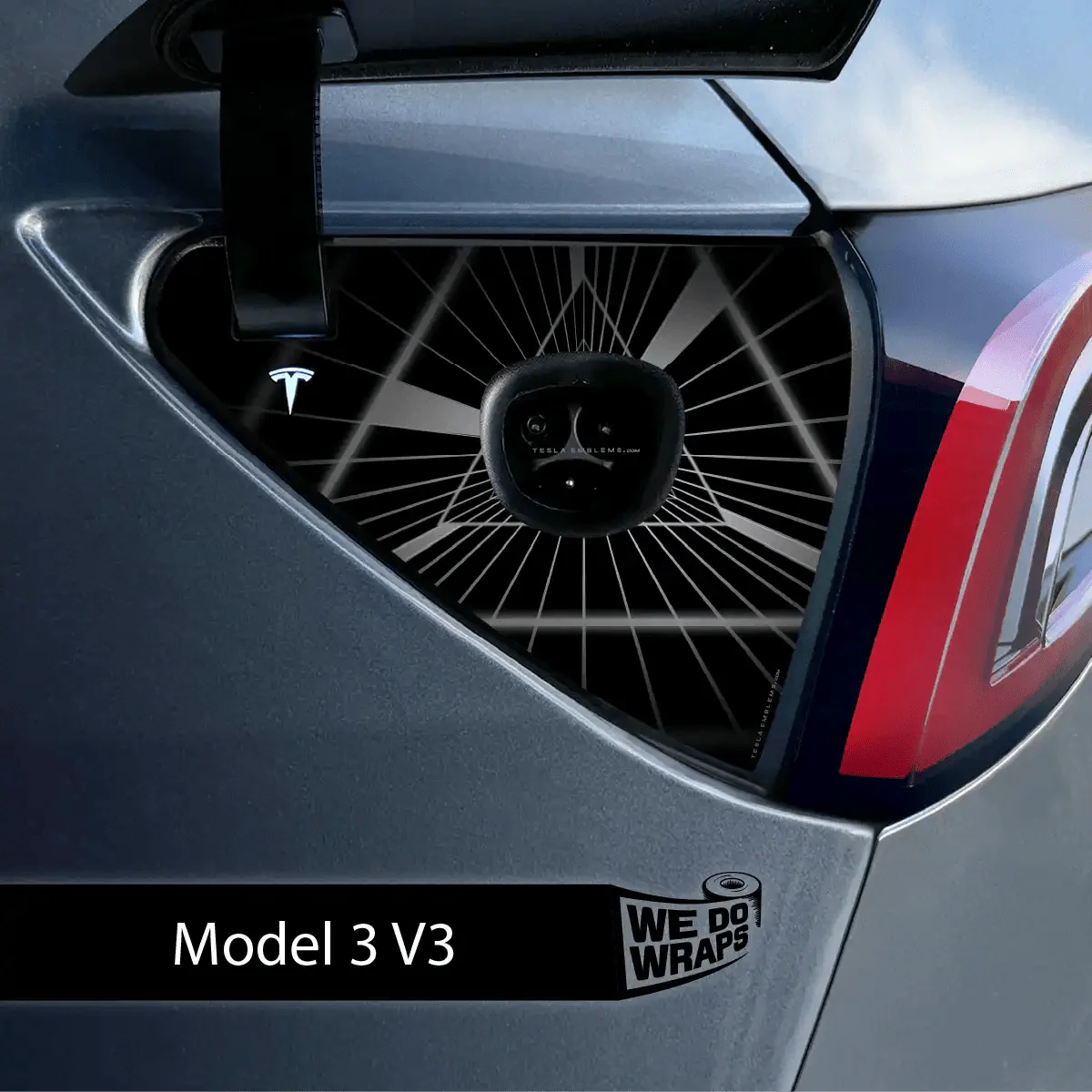 Beast Mode Tesla Charge Port Wrap | Model 3 - Image 2