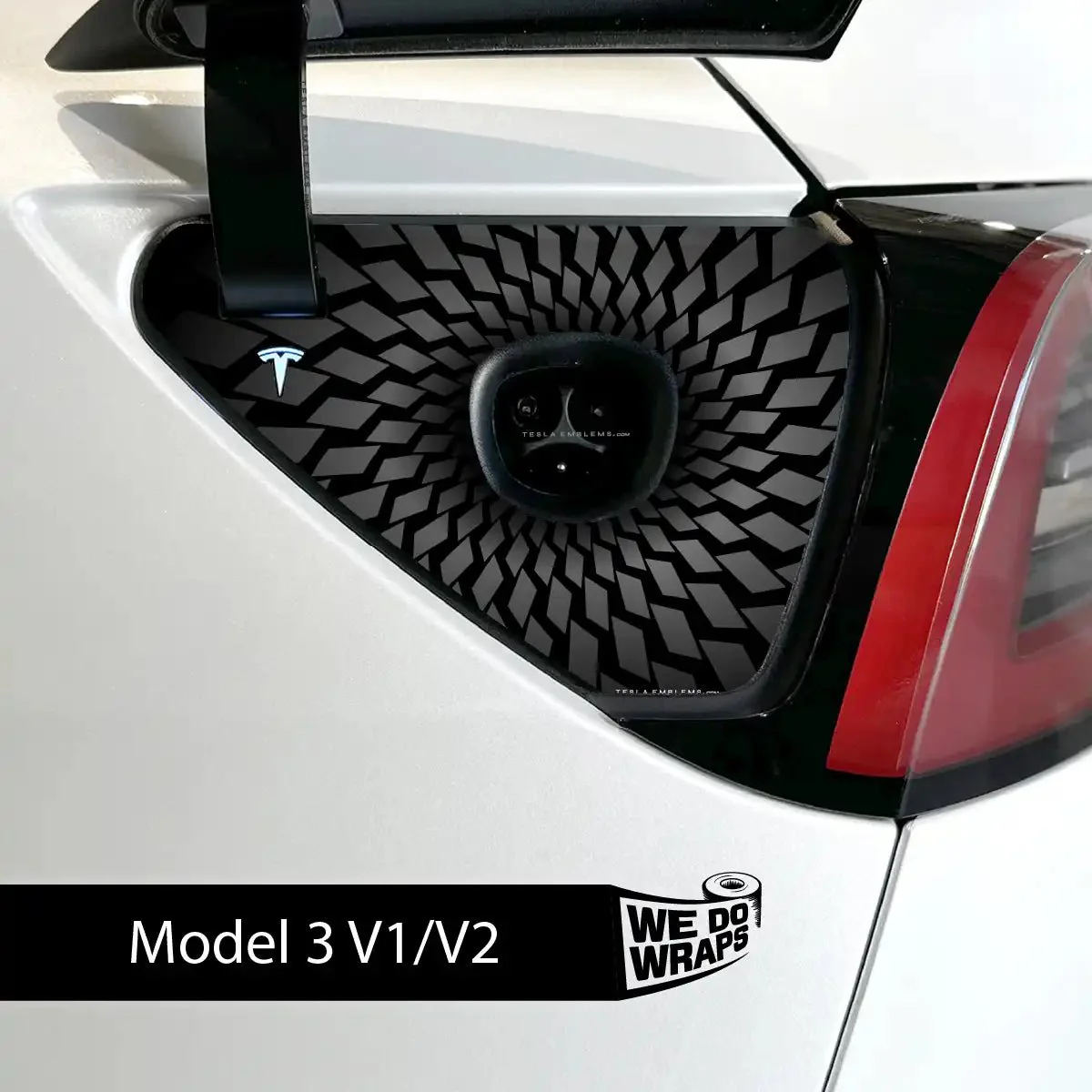 Black Hole Tesla Charge Port Wrap | Model 3