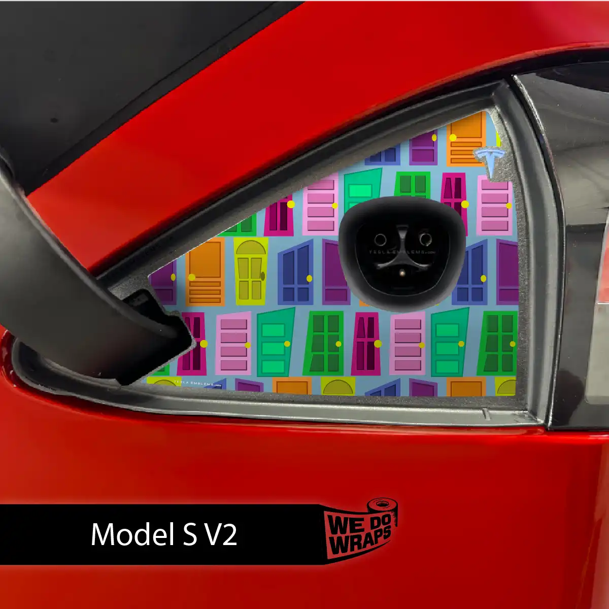Colorful Doors Tesla Charge Port Wrap | Model S