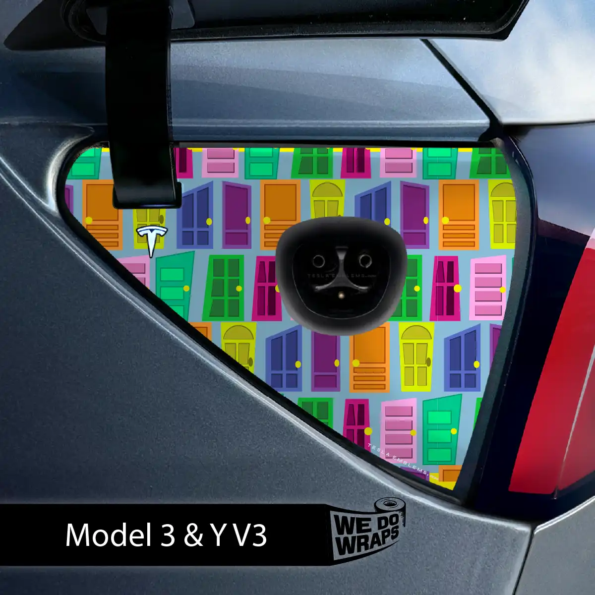 Colorful Doors Tesla Charge Port Wrap | Model Y