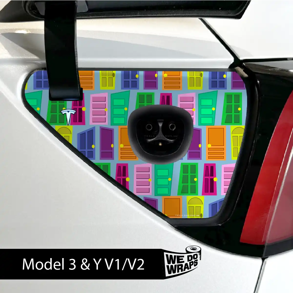 Colorful Doors Tesla Charge Port Wrap | Model Y - Image 2