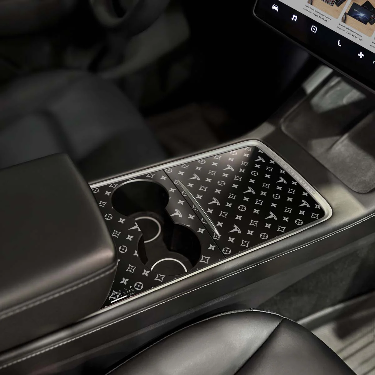 Designer Pattern Tesla Edition | Tesla Center Console Wrap Kit | Model Y '21-25 - Image 2