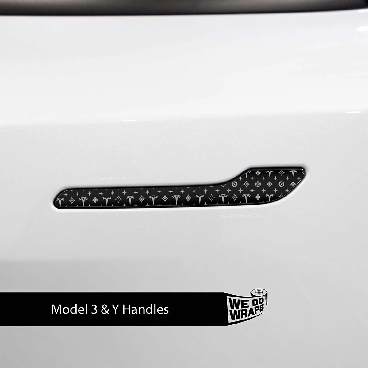 Designer Pattern Tesla Edition Tesla Door Handle Decals (4pcs) - Image 2