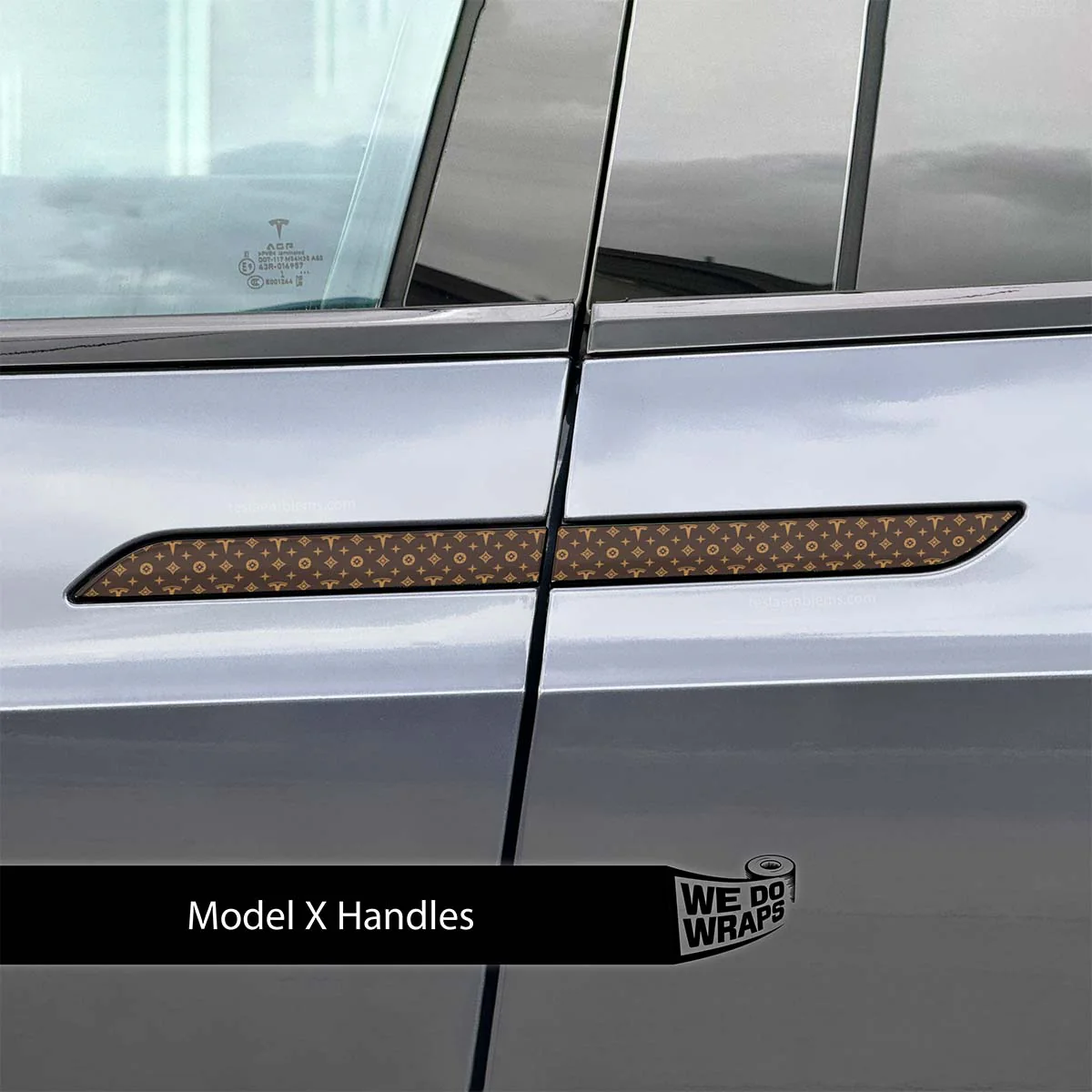 Designer Pattern Tesla Edition Tesla Door Handle Decals (4pcs) - Image 5