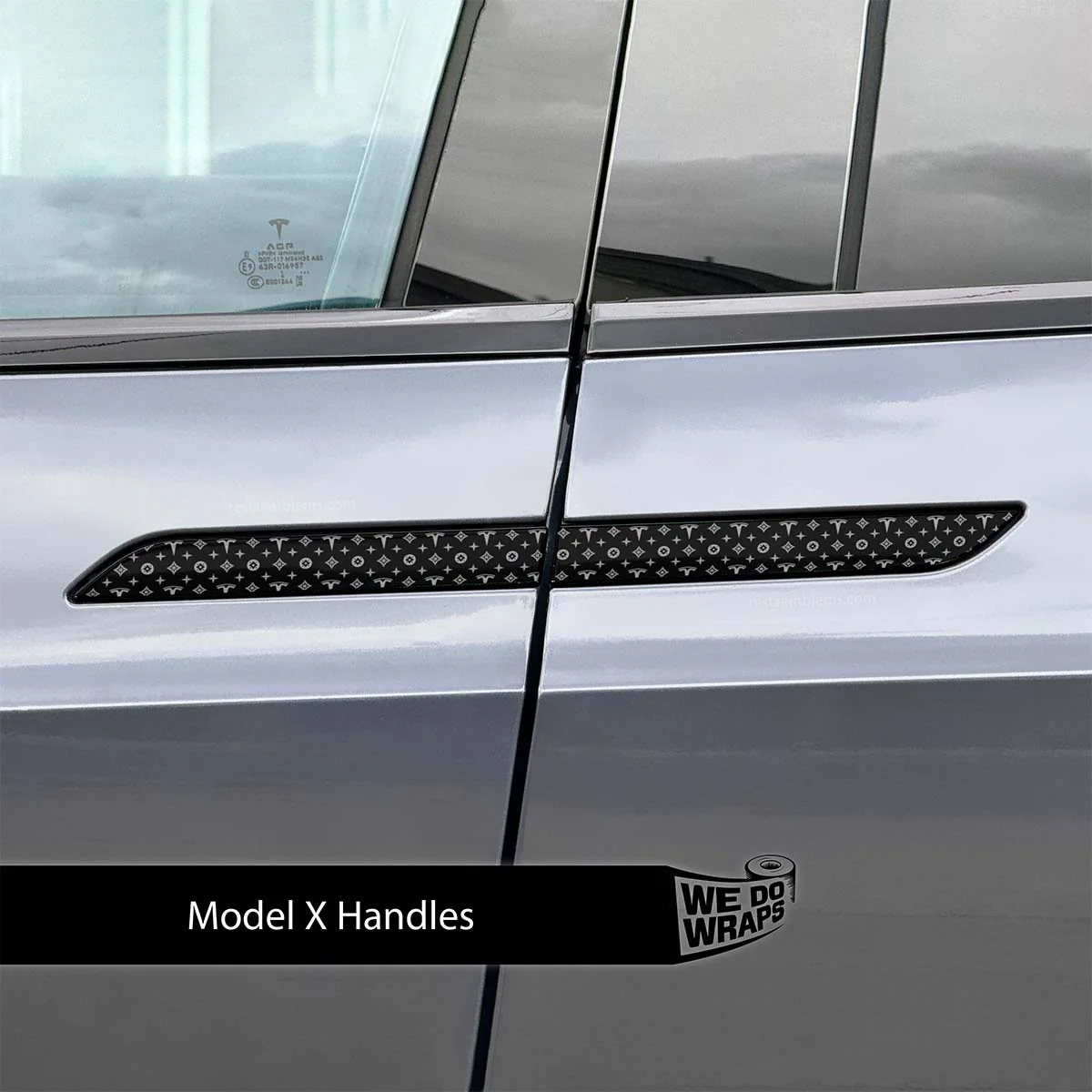 Designer Pattern Tesla Edition Tesla Door Handle Decals (4pcs) - Image 6