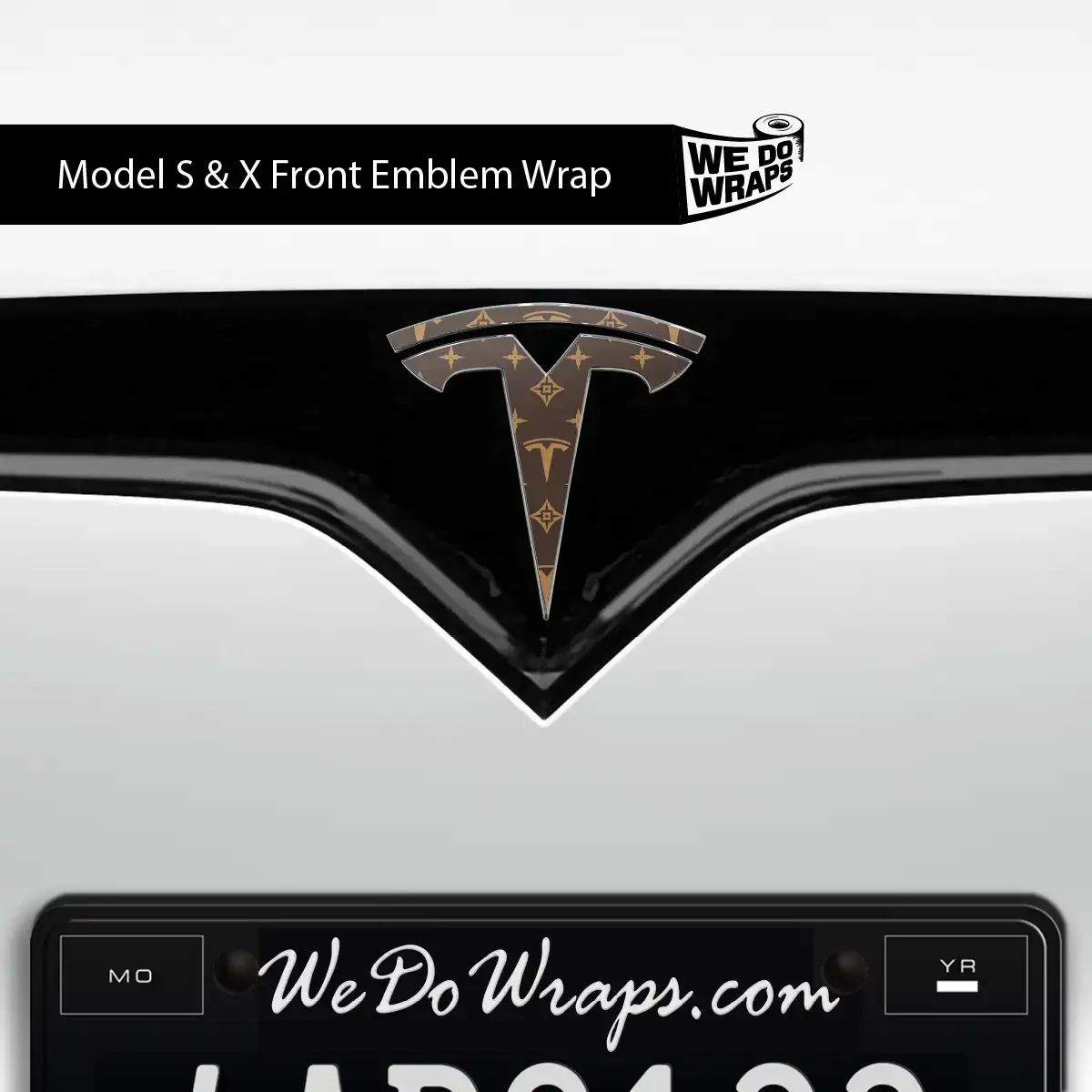 Designer Tesla Edition Pattern Tesla Emblem Decals (Front + Back) | Model X
