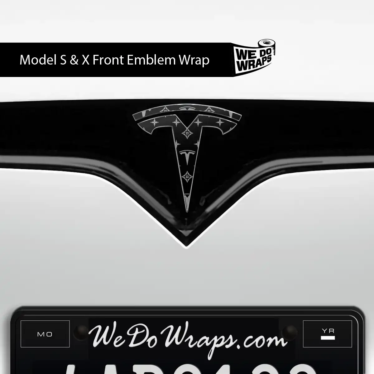 Designer Tesla Edition Pattern Tesla Emblem Decals (Front + Back) | Model X - Image 2