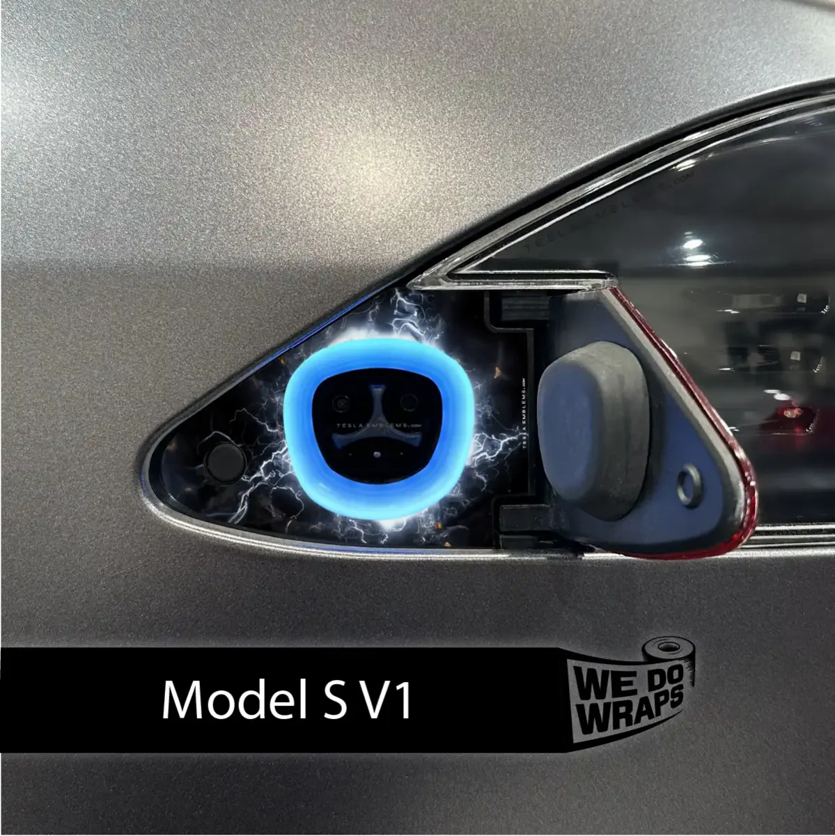 Electric Wormhole Tesla Charge Port Wrap | Model S - Image 2