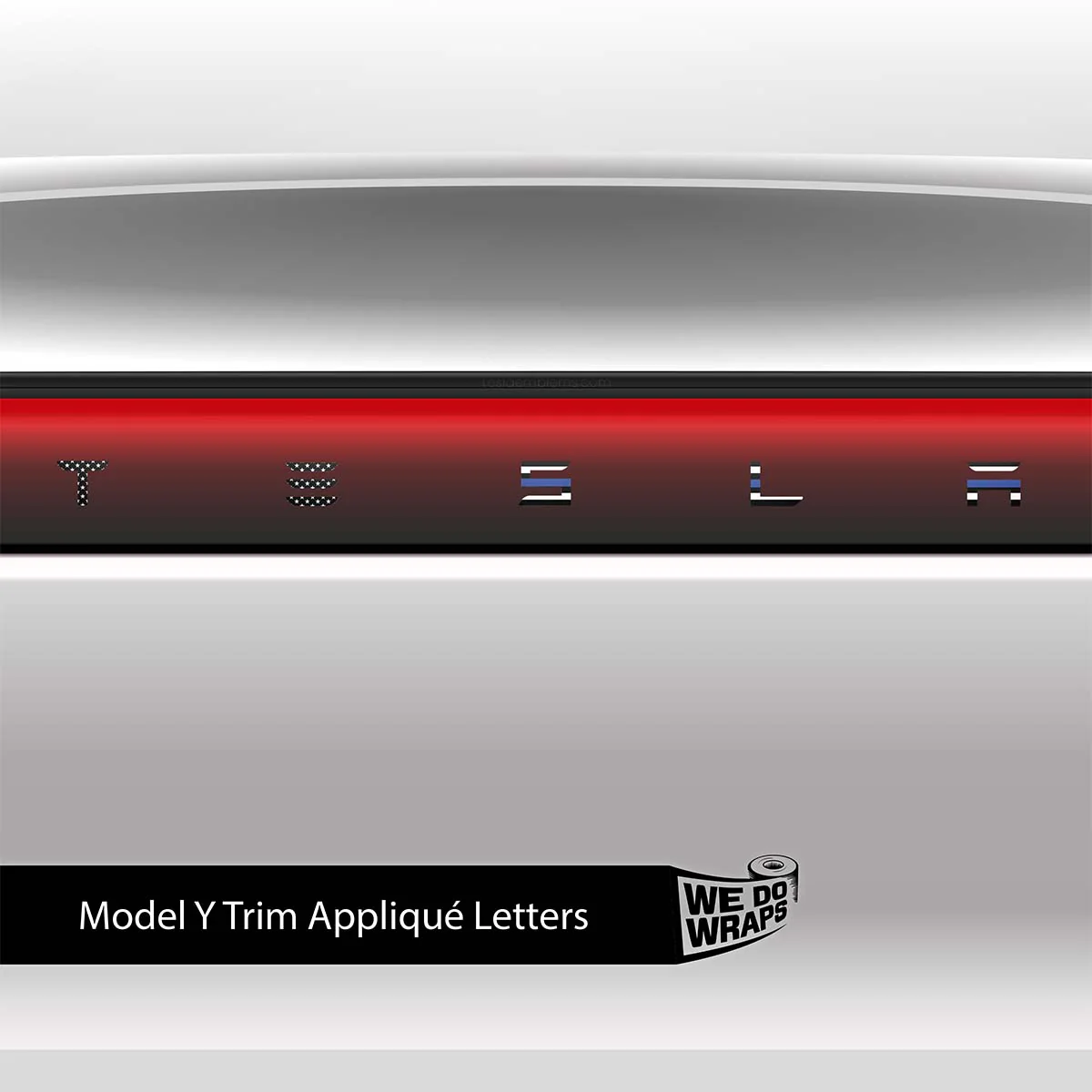 First Responders Law Enforcement Tesla Emblem Decals (Front + Back) | Model Y - Image 5