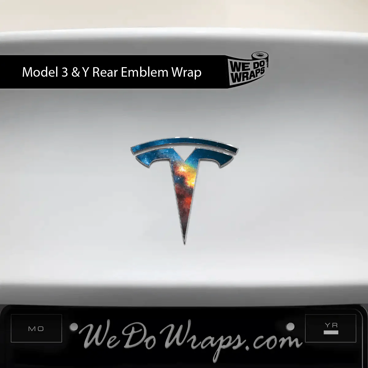 Galaxy Tesla Emblem Decals (Front + Back) | Model 3 - Image 2