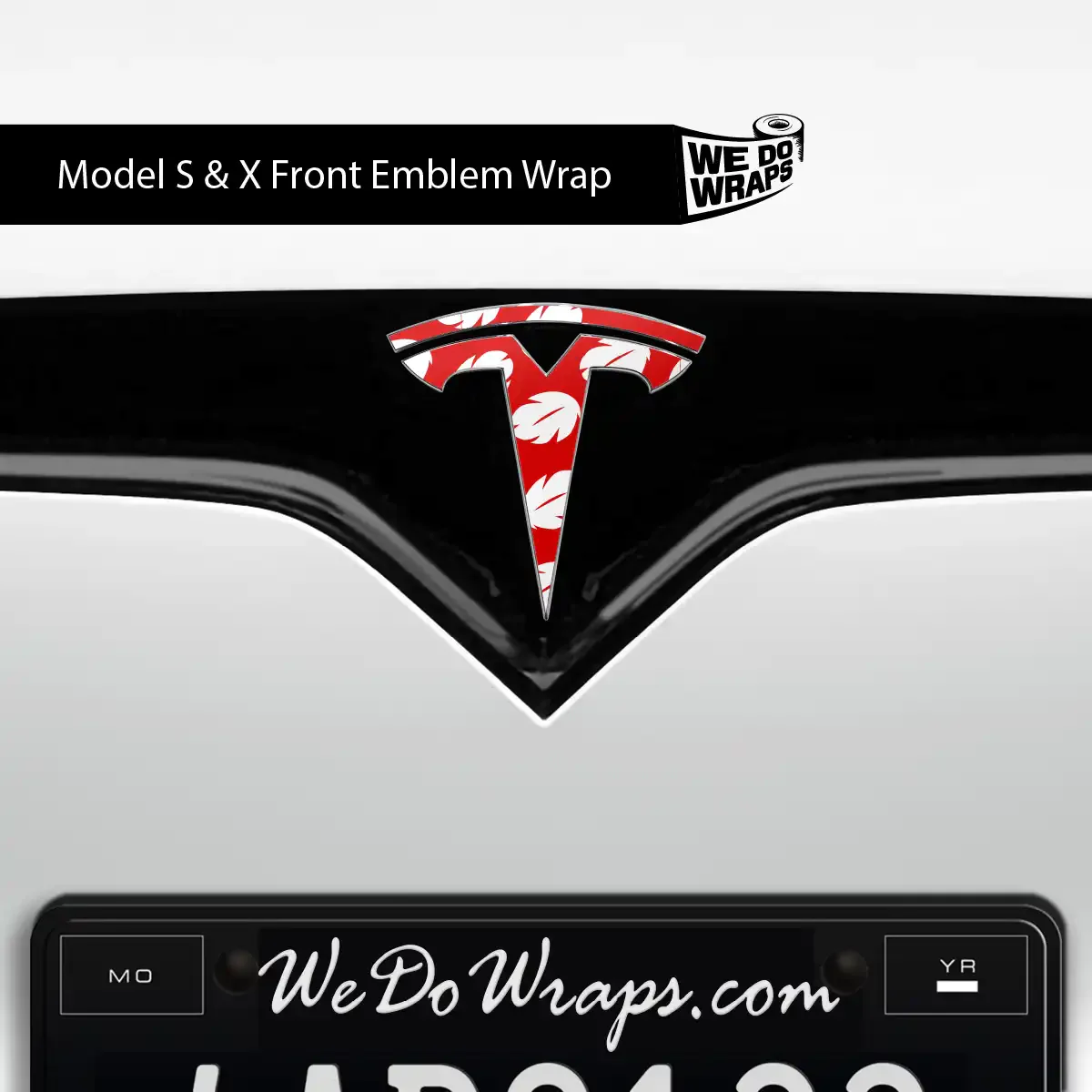 Hawaiian Tesla Emblem Decals (Front + Back) | Model S