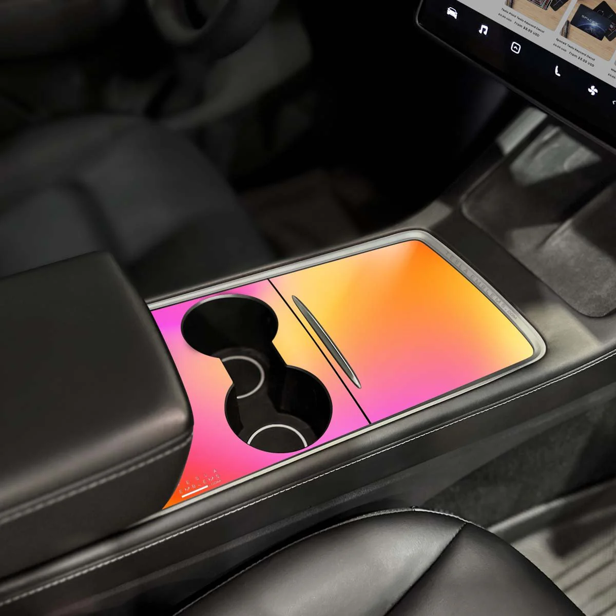 Heatwave Gradient | Tesla Center Console Wrap Kit | Model 3 '21-24