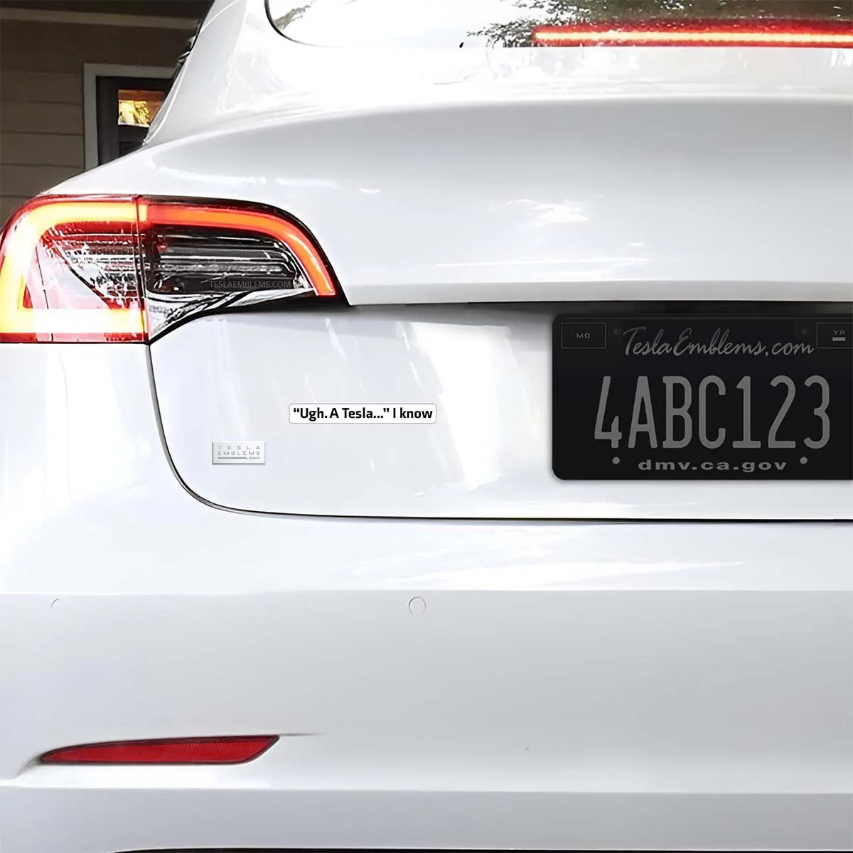 Ugh. A Tesla... I Know, Vinyl Decal Sticker - Image 3