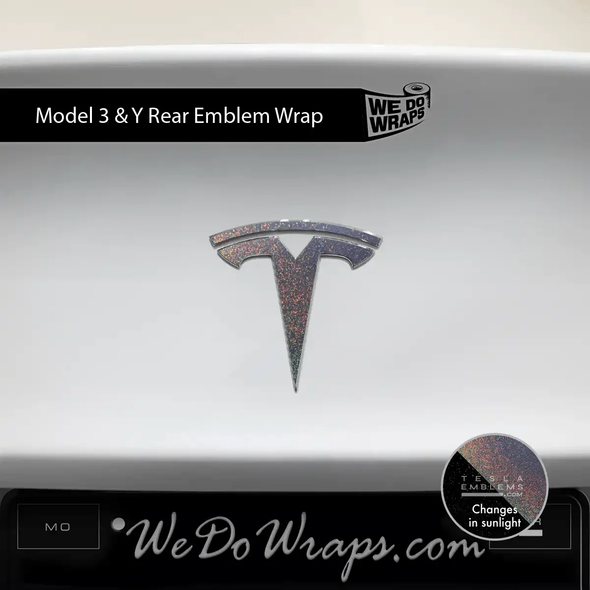 KPMF Morpheus Black Tesla Emblem Decals (Front + Back) | Model 3 - Image 3