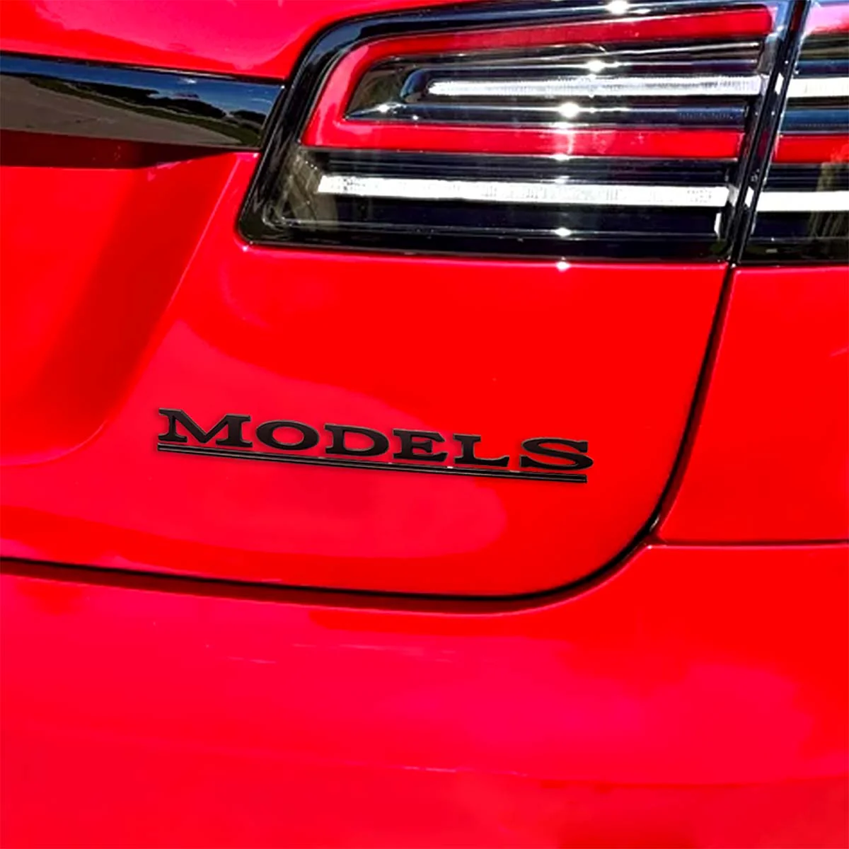“Model S” Black ABS Tesla Emblem | Rear Trunk Badging