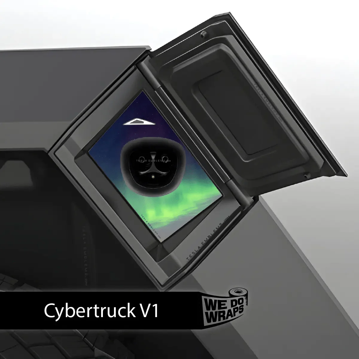 Northern Lights Tesla Charge Port Wrap | Cybertruck