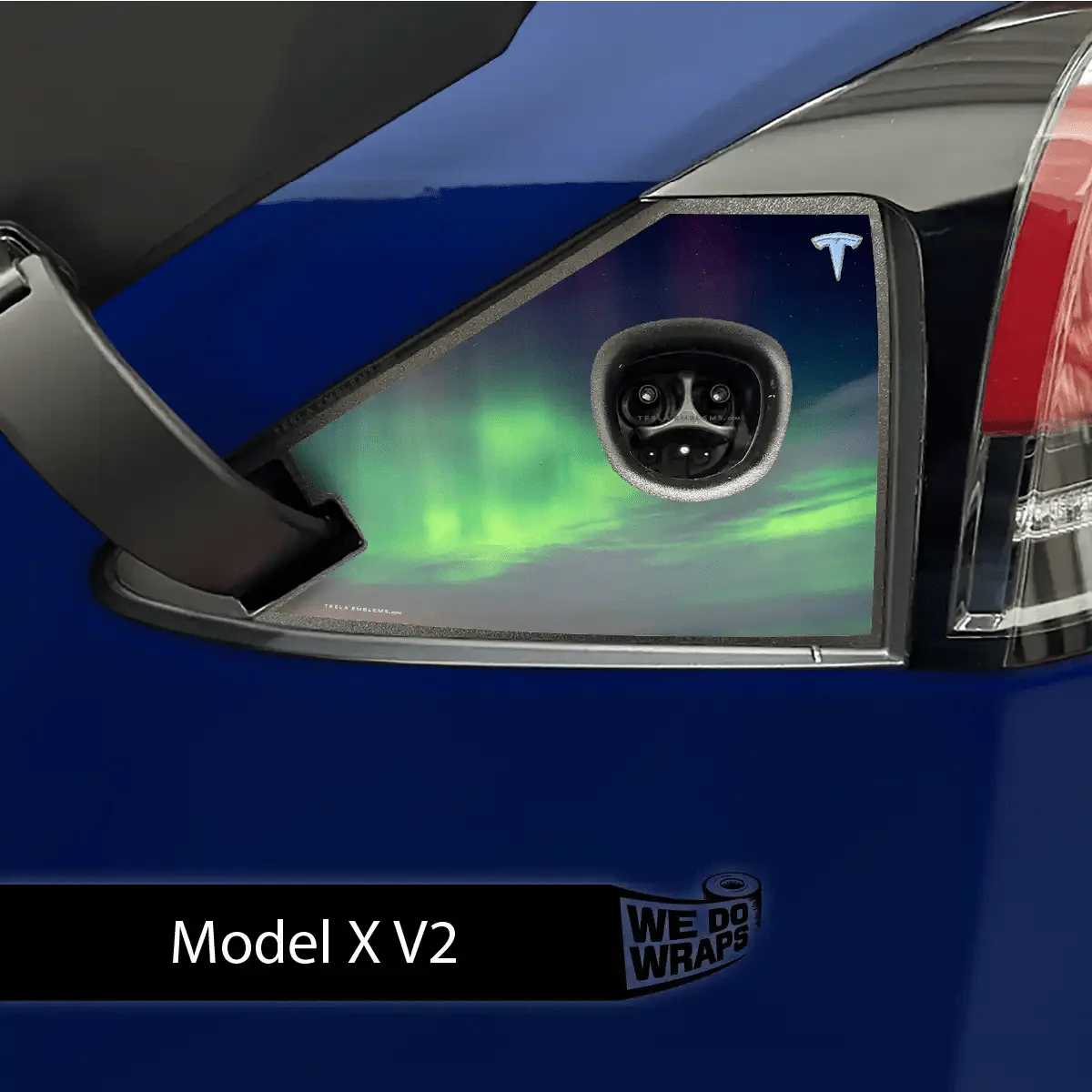 Northern Lights Tesla Charge Port Wrap | Model X