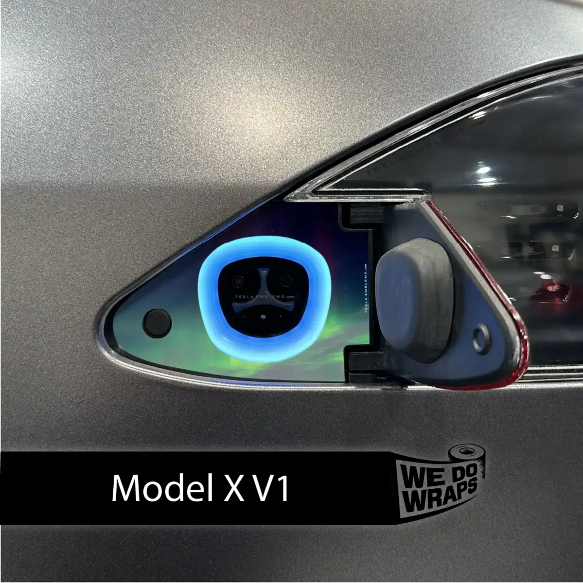 Northern Lights Tesla Charge Port Wrap | Model X - Image 2