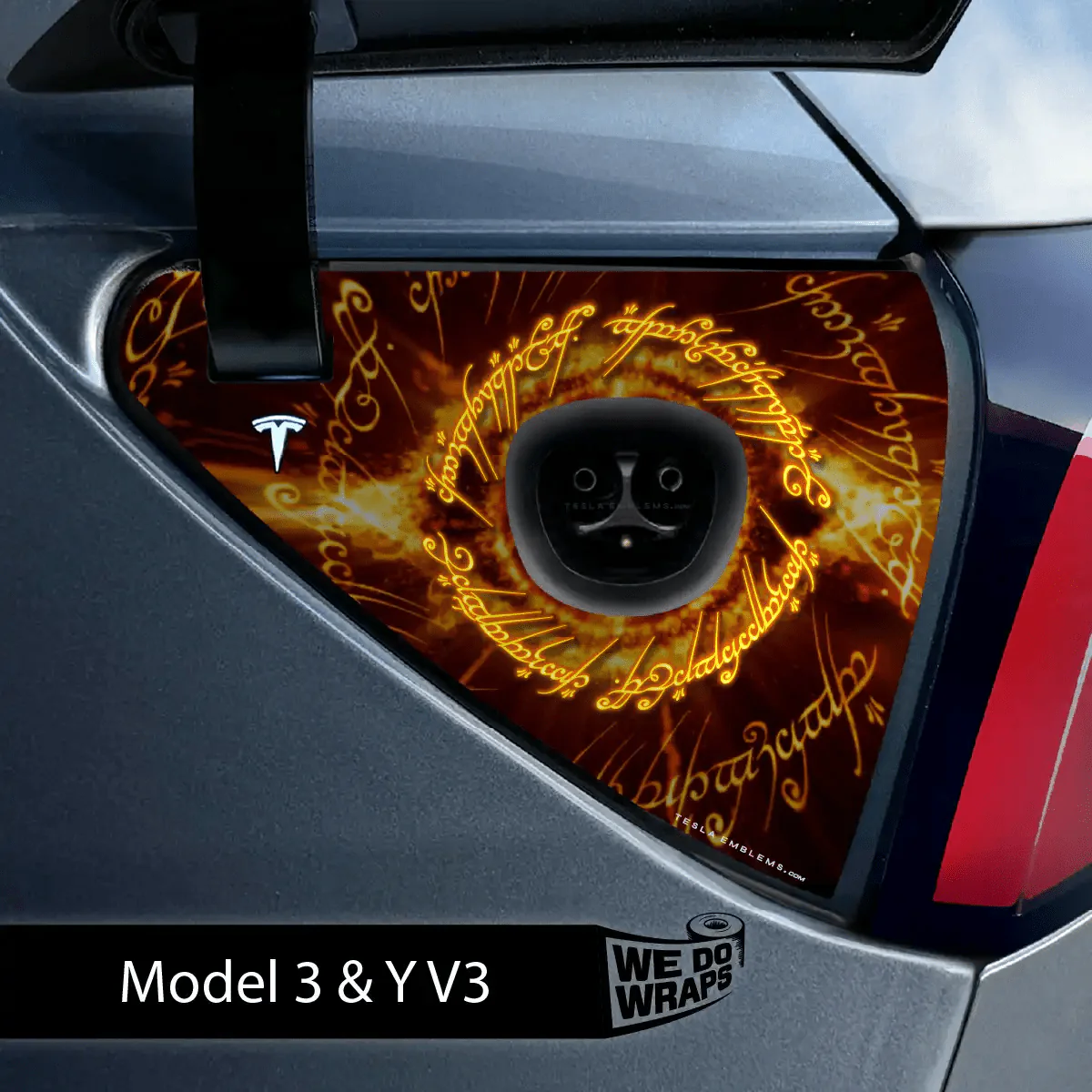 One Ring Tesla Charge Port Wrap | Model 3 - Image 2