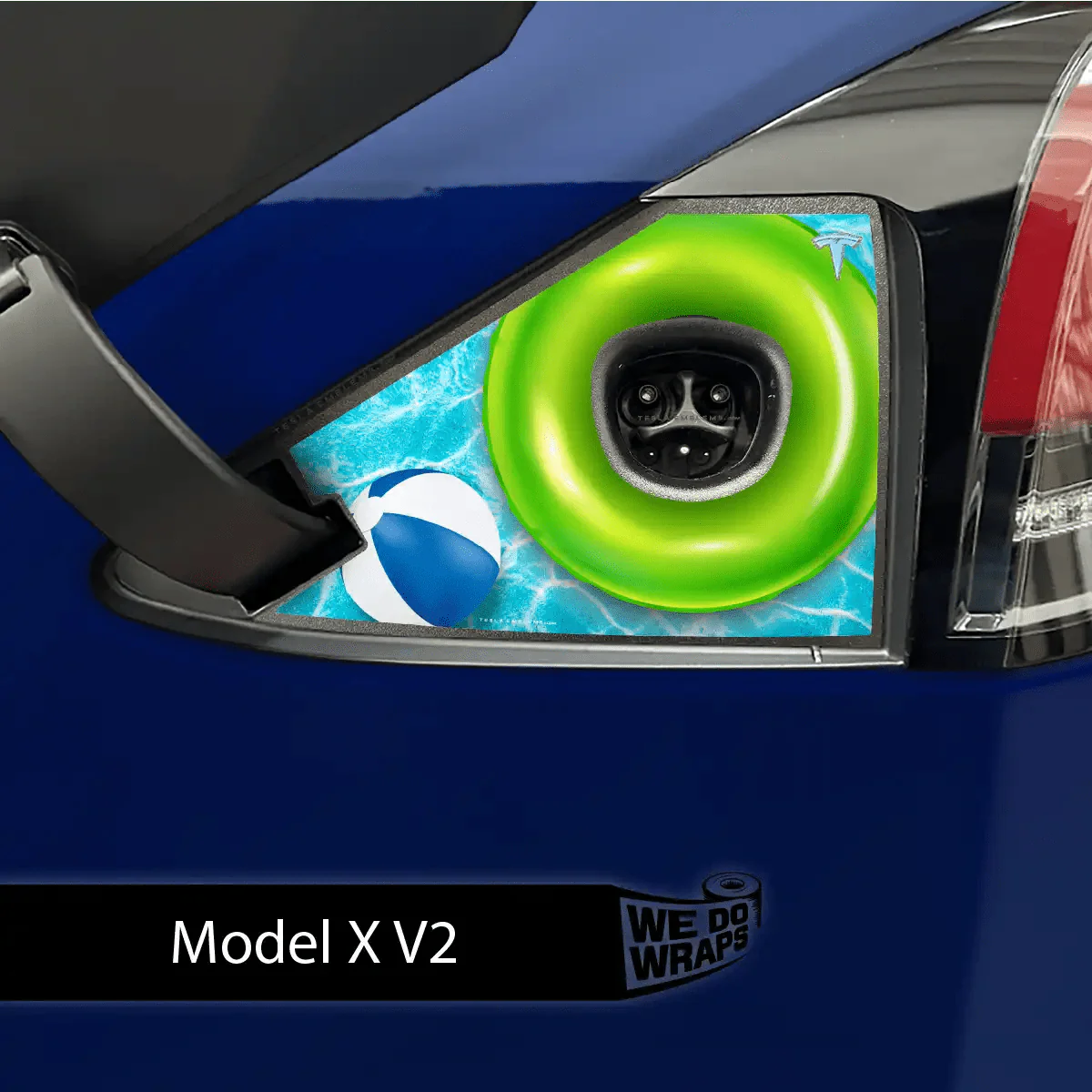Pool Party Tesla Charge Port Wrap | Model X