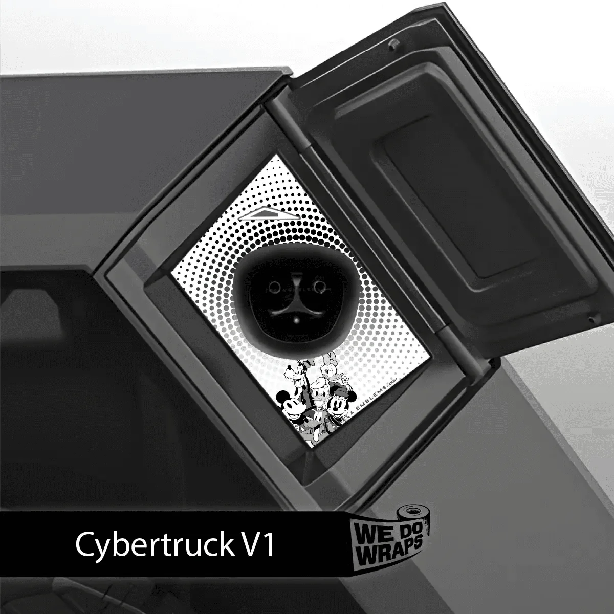 Retro Mouse Tesla Charge Port Wrap | Cybertruck