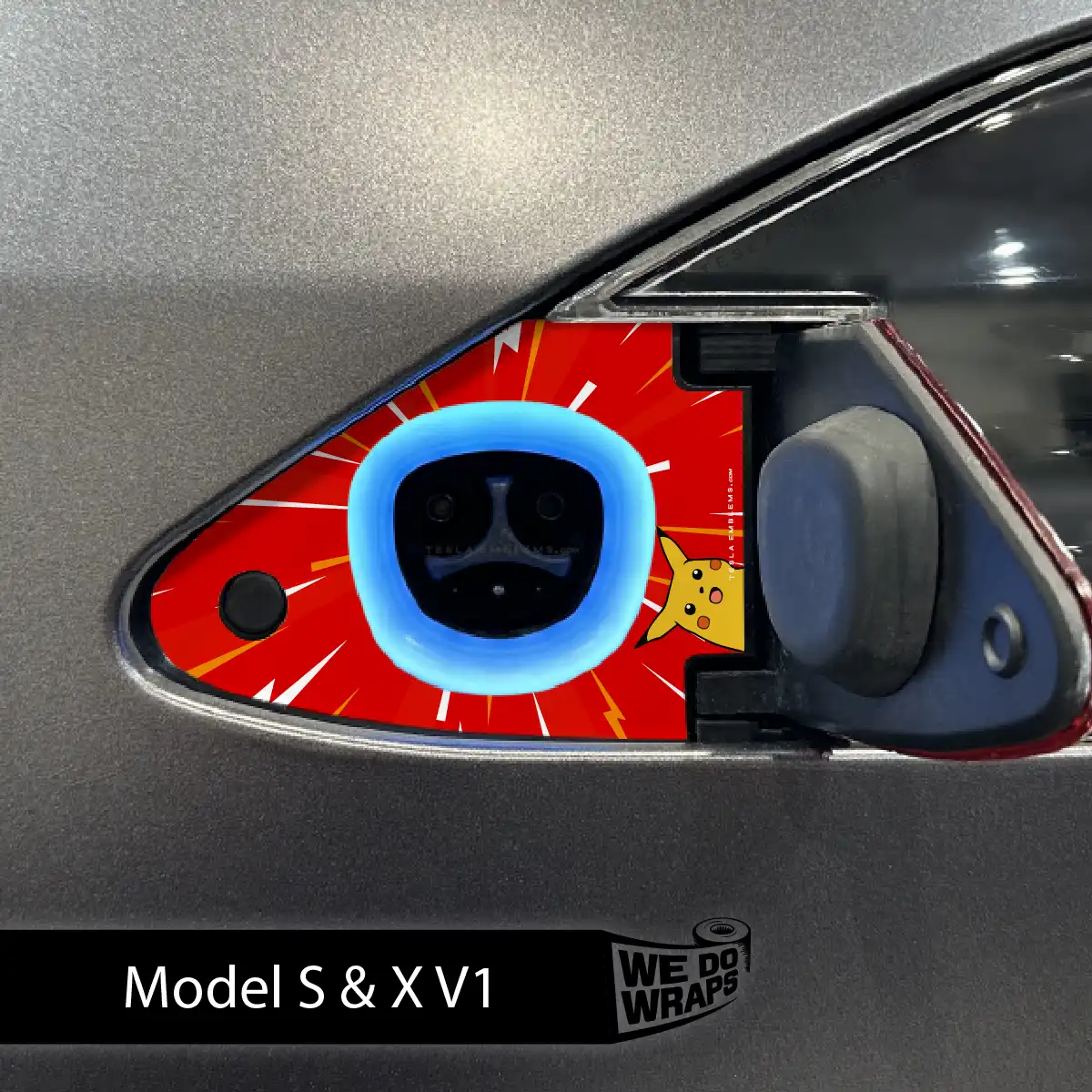 Shockachu Tesla Charge Port Wrap | Model S - Image 2