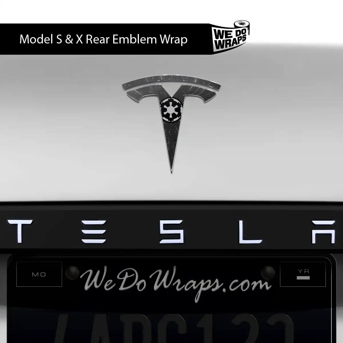Space Gear Tesla Emblem Decals (Front + Back) | Model S - Image 2