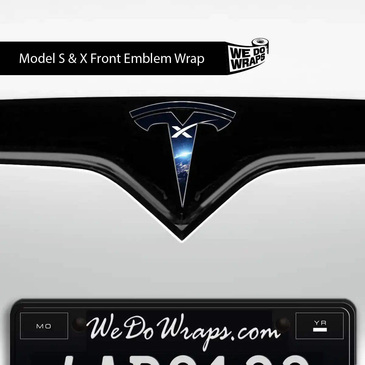 SpaceX Tesla Emblem Decals (Front + Back) | Model X
