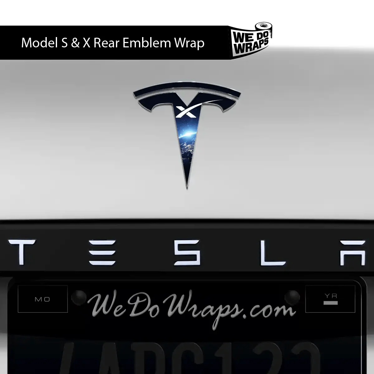SpaceX Tesla Emblem Decals (Front + Back) | Model X - Image 2