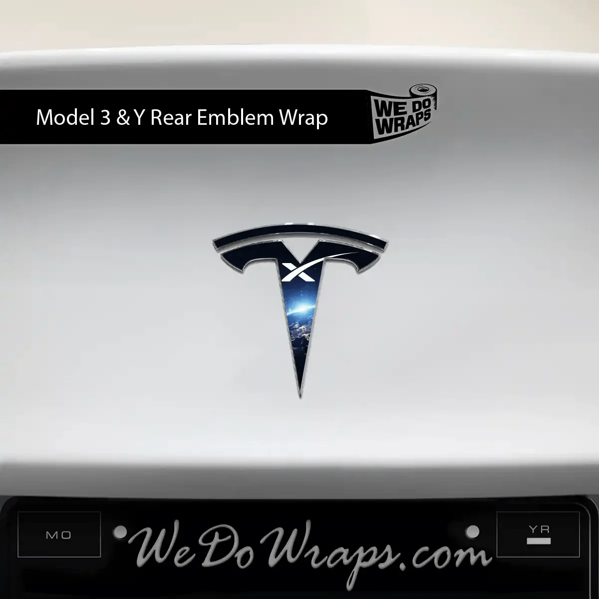 SpaceX Tesla Emblem Decals (Front + Back) | Model 3 - Image 2