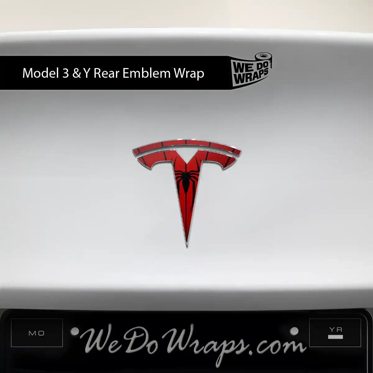 Spidey Senses Tesla Emblem Decals (Front + Back) | Model Y - Image 2
