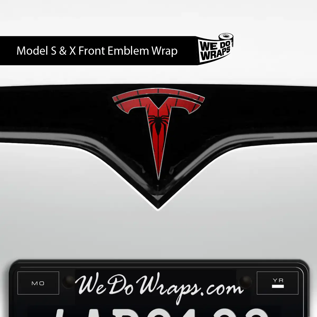 Spidey Senses Tesla Emblem Decals (Front + Back) | Model X