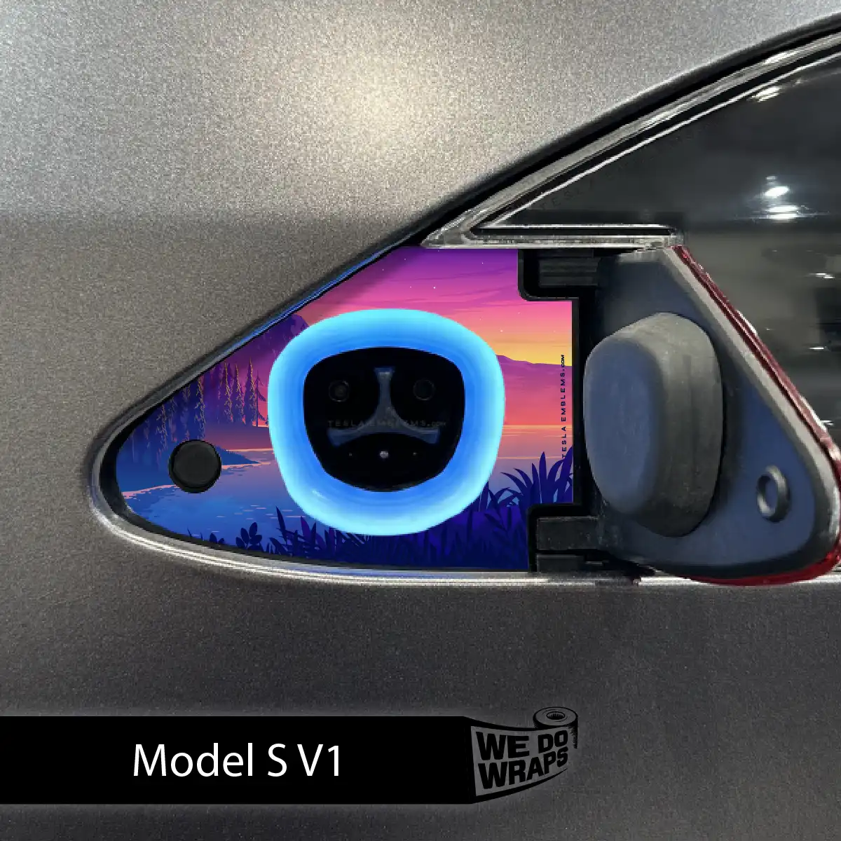 Sunset Beach Tesla Charge Port Wrap | Model S - Image 2
