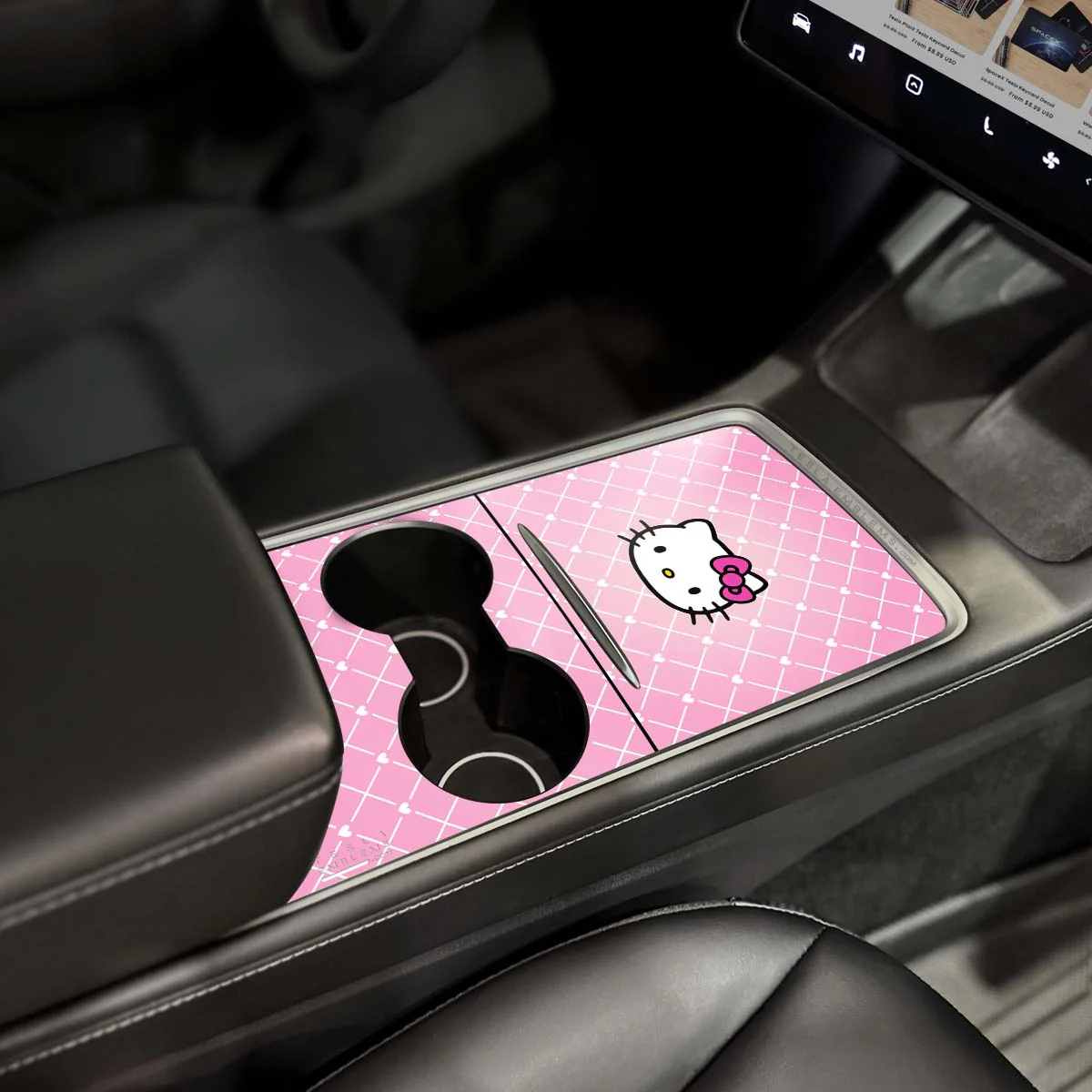 Sweet Kitty | Tesla Center Console Wrap Kit | Model Y '21-25