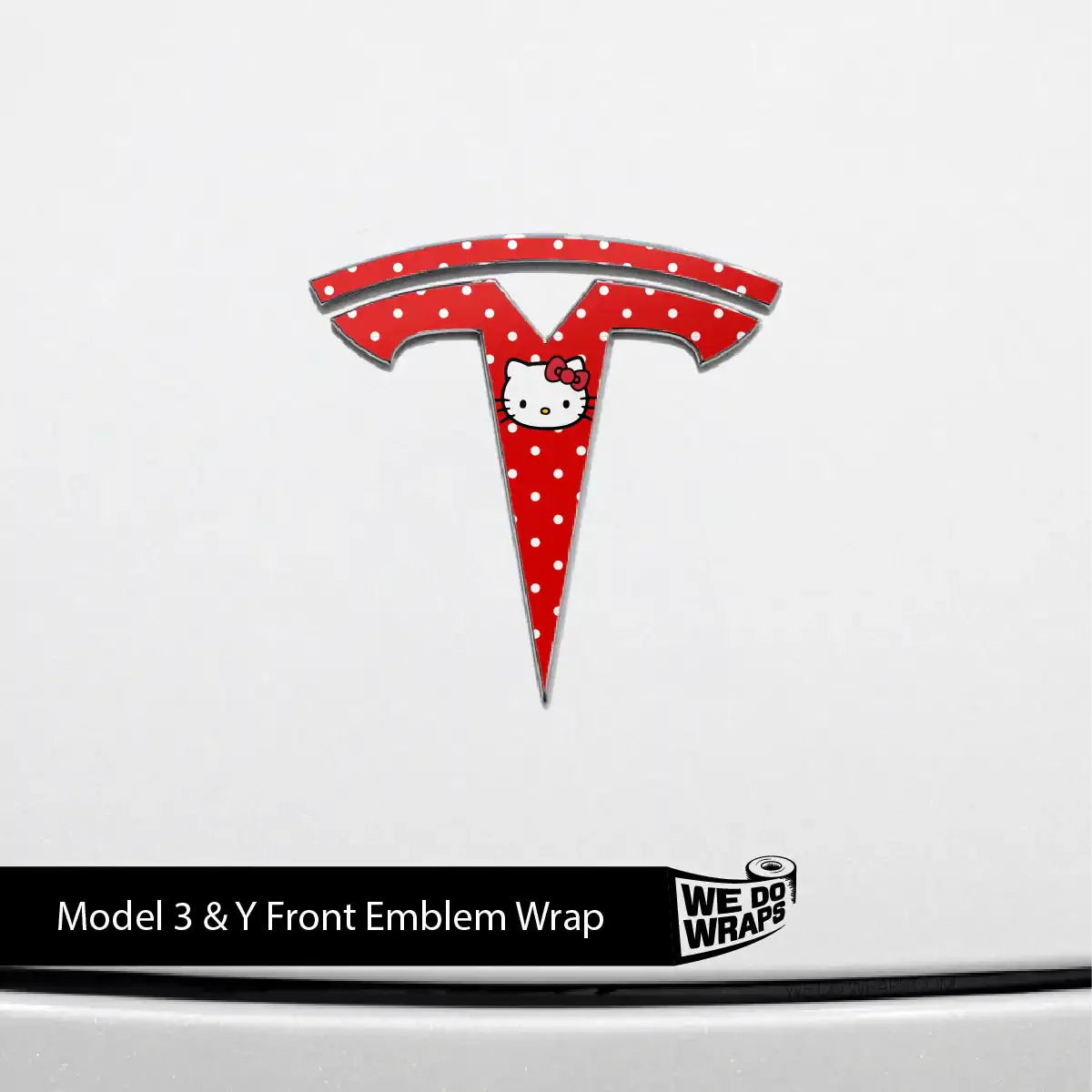 Sweet Kitty Tesla Emblem Decals (Front + Back) | Model Y - Image 2