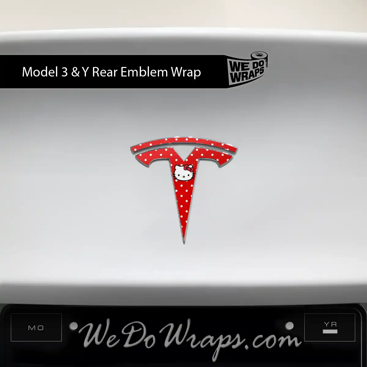 Sweet Kitty Tesla Emblem Decals (Front + Back) | Model Y - Image 4