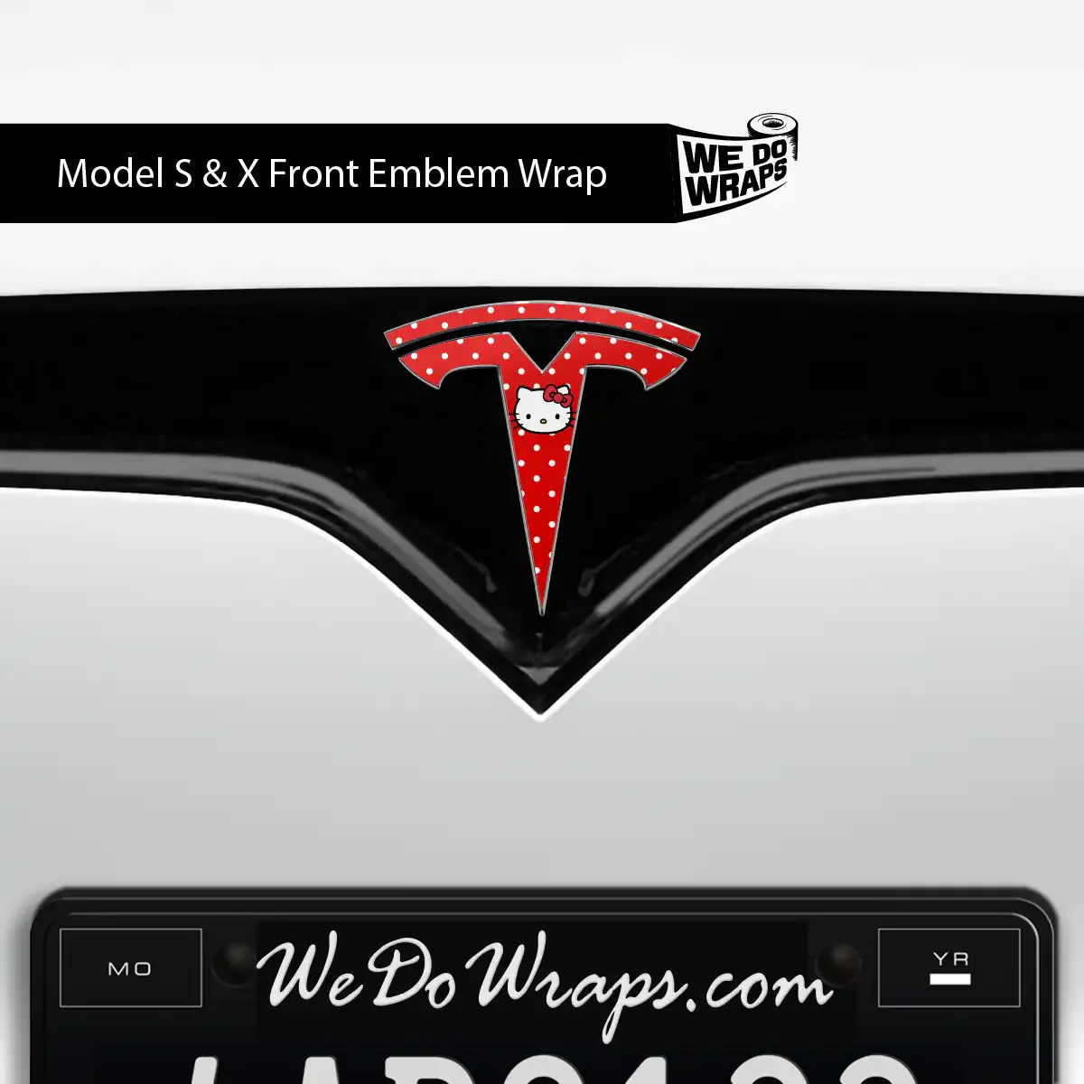 Sweet Kitty Tesla Emblem Decals (Front + Back) | Model X - Image 2
