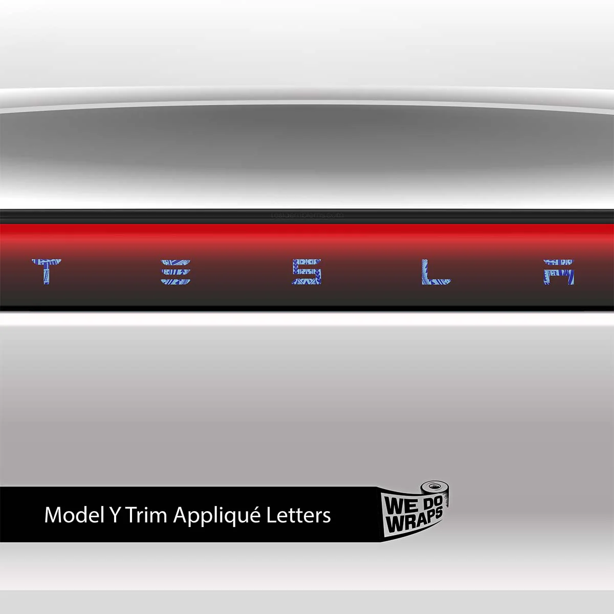 Tatau Tribal Pattern Tesla Emblem Decals (Front + Back) | Model Y - Image 2