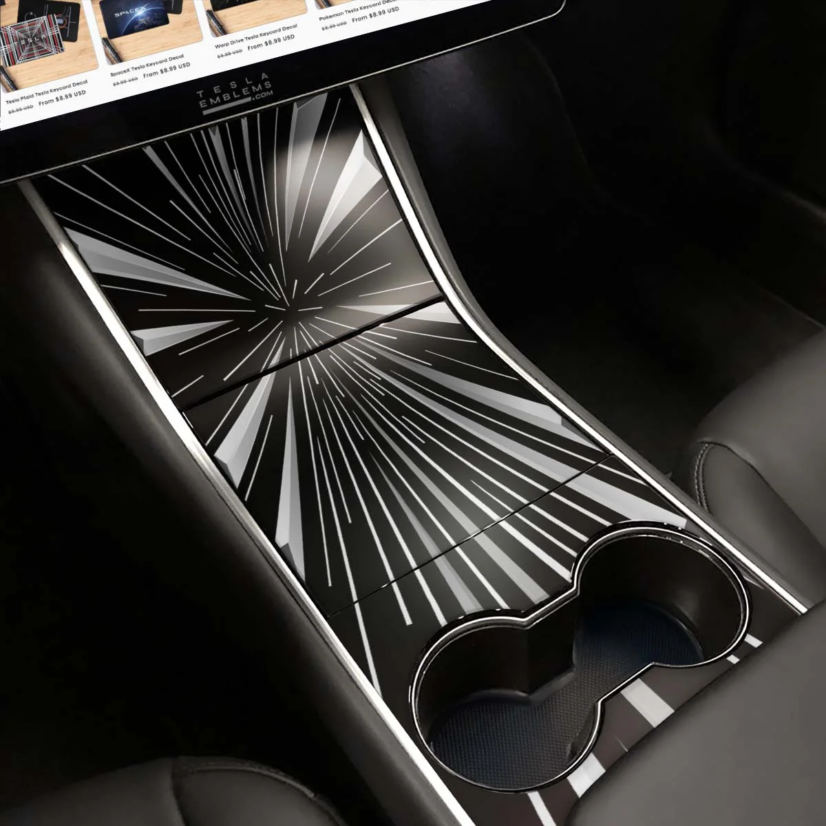 Tesla Ludicrous Performance Mode | Tesla Center Console Wrap Kit | Model Y ’19-20