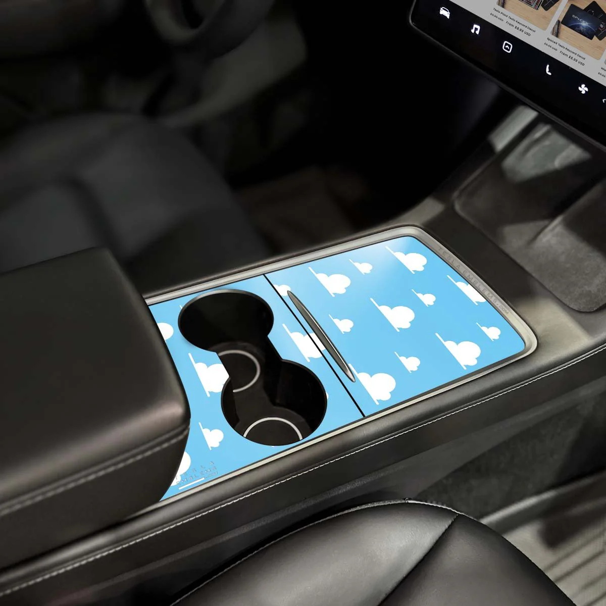 Toy Clouds | Tesla Center Console Wrap Kit | Model Y '21-25
