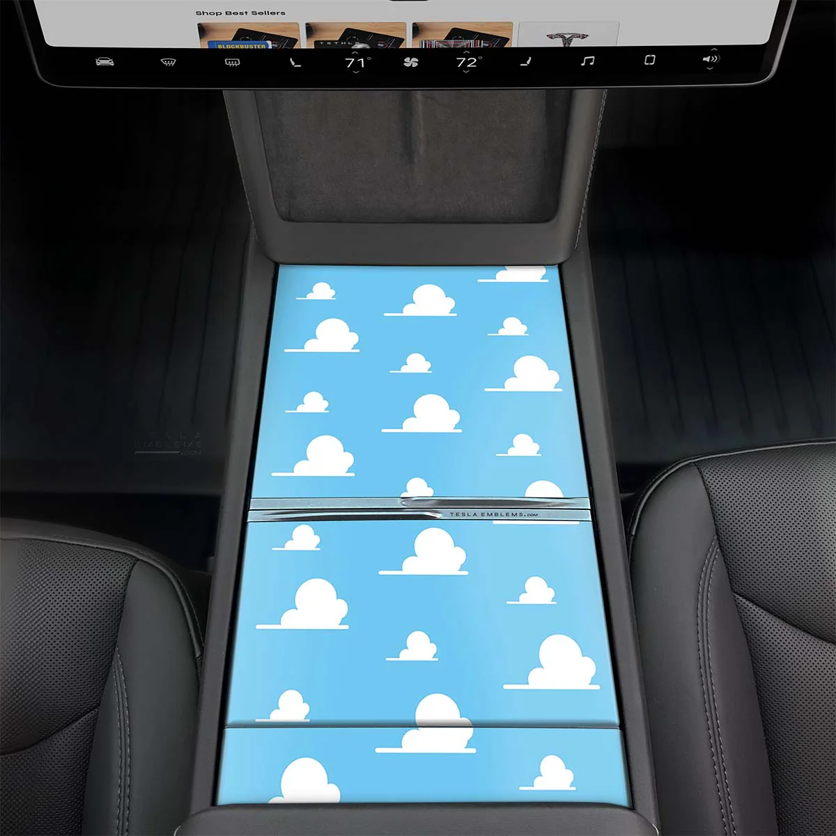 Toy Clouds | Tesla Center Console Wrap Kit | Model Y 2026