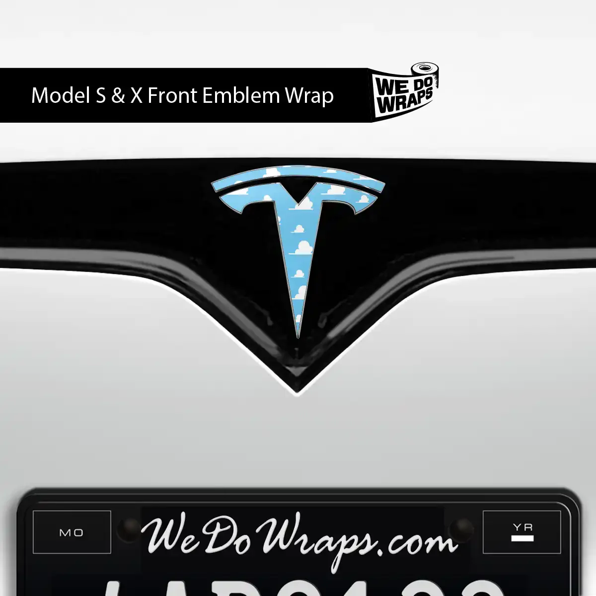 Toy Clouds Tesla Emblem Decals (Front + Back) | Model S